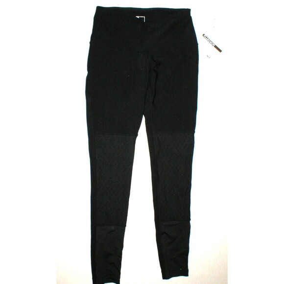 NWT New Womens XS Mondetta Pants Black Training Tights Mesh Insert Running Yoga - Picture 3 of 8